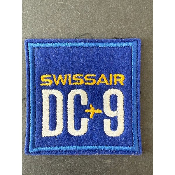 Swissair DC-9 Original Stoffabzeichen 1960er/70er Jahre