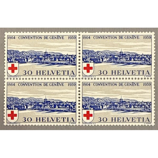 Schweiz 1939, 30c Genfer Konvention, Stadtansicht,