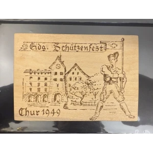 BM_1139_f.jpg Schweiz 1949 25 Rp Schützenfest Chur, Stempel Schützen