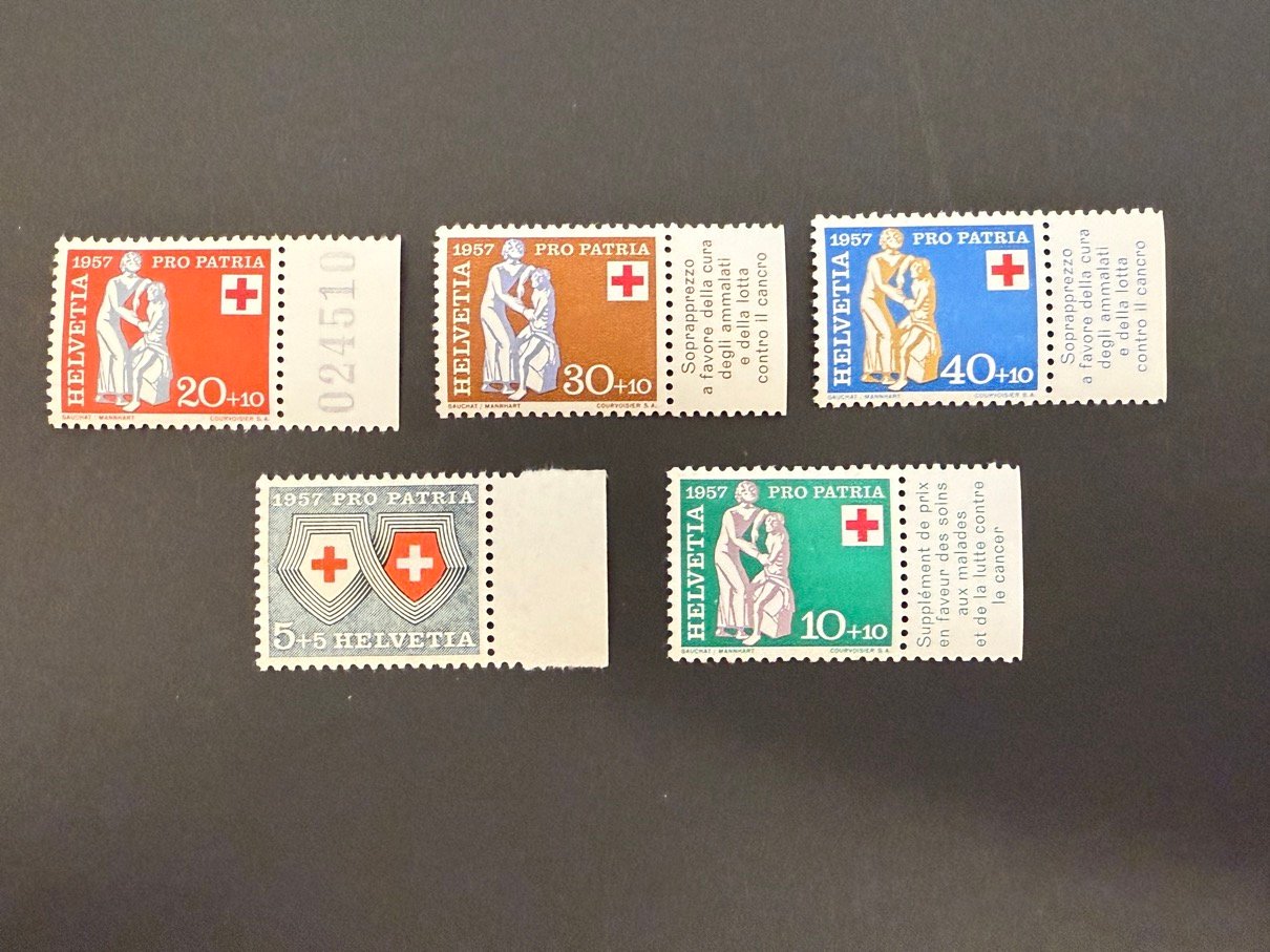 Schweiz Pro Patria Helvetia 1957 10+10–40+10,