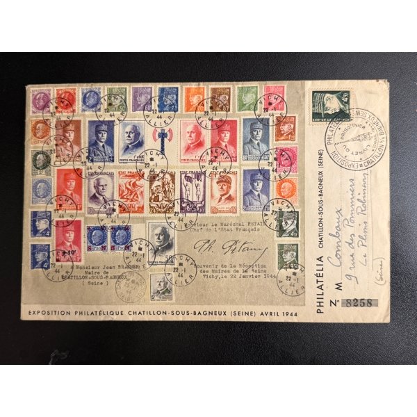Frankreich 1944 – Philatelie Ausstellung Châtillon Beleg