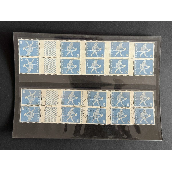 Schweiz HELVETIA Postbote 5 Rp, Stempel 27.8.65