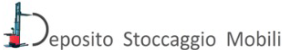 globalcollection.ch - Logo for Deposito Stoccaggio Mobili, an Italian furniture storage service, featuring a blue tower icon and gray wordmark.